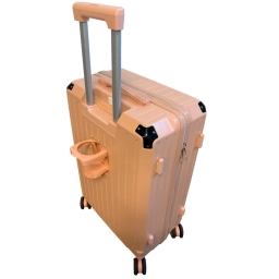 VALIJA 22 (RUEDAS 360�, ABS RESISTENTE, CERRADURA, MODERNA) ROSA