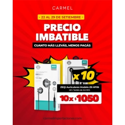 PROMO X10 - ZEQI AURICULARES 3.5MM