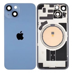 TAPA TRASERA IPHONE 14 AZUL CON ENCASTRE (CON LENS PARA CAM PRINCIPAL)