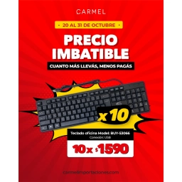 PROMO X10 - TECLADO DE OFICINA ? COMODO Y FUNCIONAL PARA TRABAJO DIARIO