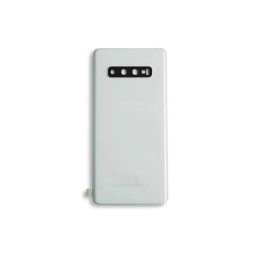 TAPA TRASERA SAMSUNG S10+ G975 BLANCO (CON LENS PARA CAM PRINCIPAL)
