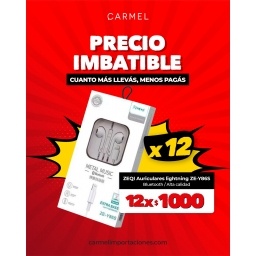 IMBATIBLES X12 - ZEQI AURICULARES LIGHTNING (BLUETOOTH)     MODEL: ZE-Y86S