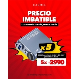 IMBATIBLES X5 - ZEQI POWER BANK 22.5W + PD 20W (10000MAH)     MODEL: ZE-X8