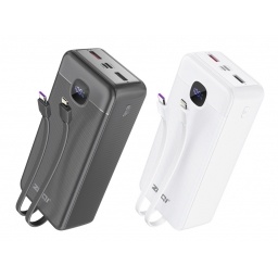 ZEQI POWER BANK CON CABLES DE CARGA 22.5W + PD 20W (30000MAH)     MODEL: ZE-X30S
