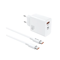 ZEQI CARGADOR DE PARED QC3.0 (USB-A + PD USB-C 30W + CABLE USB-C) ZE-EU013C-C