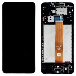 DISPLAY SAMSUNG A127 A12 2021 C/TOUCH NEGRO C/MARCO GH82-26485A