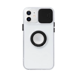 CASE TRANSPARENTE PARA IPHONE XR (CON PROTECTOR PARA CAMARA Y ANILLO CENTRAL)
