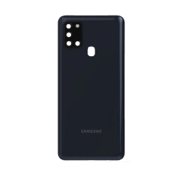 TAPA TRASERA SAMSUNG A21S A217 NEGRO (CON LENS PARA CAM PRINCIPAL)
