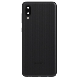 TAPA TRASERA SAMSUNG A02 2021 A022 NEGRO (CON LENS PARA CAM PRINCIPAL)