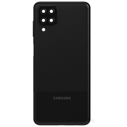 TAPA TRASERA SAMSUNG A12 2020 A125  A12 2021 A127 NEGRO (CON LENS PARA CAM PRINCIPAL)