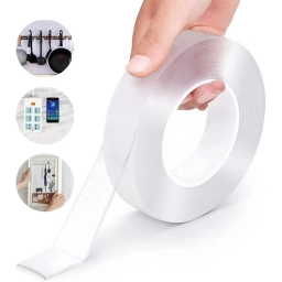 CINTA MAGICA DOBLE FAZ ADHESIVA IDEAL PARA PARED - 5 METROS