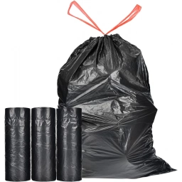 BOLSAS PARA BASURA CON CORDON 62CM X 54CM 30L (15 UNIDADES)