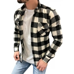 CAMISA PARA HOMBRES MANGA LARGA (BLANCO)
