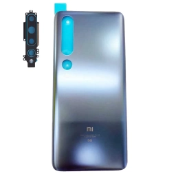 TAPA TRASERA XIAOMI (M2001J2G) MI 10 5G GRIS (CON LENS PARA CAM PRINCIPAL)