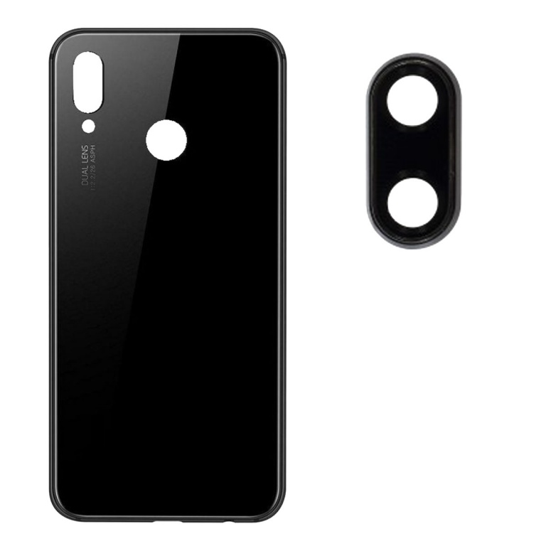 TAPA TRASERA HUAWEI ANE-LX3 P20 LITE NEGRO (CON LENS PARA CAM PRINCIPAL)