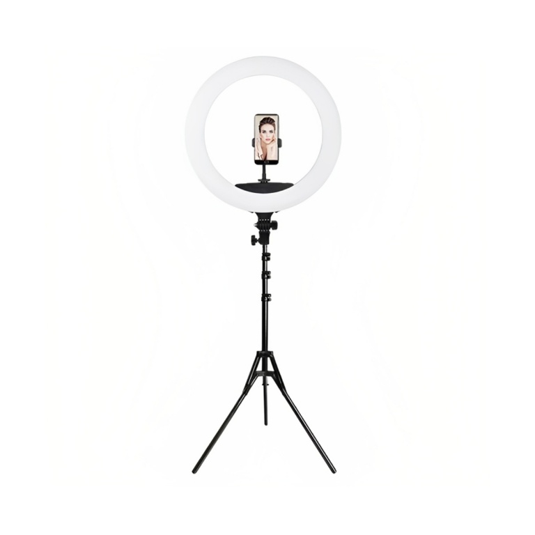 ARO DE LUZ LED DE 30CM DE DIAMETRO CON TRIPODE Y TRES SOPORTES