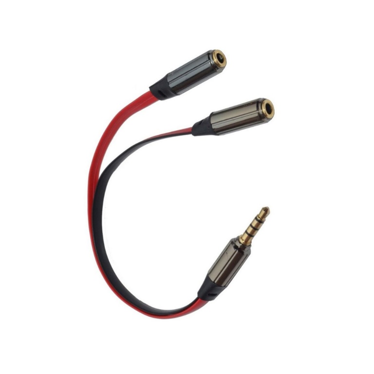 ADAPTADOR SPLITTER AURICULARES (3.5MM A 2 JACK 3.5MM)