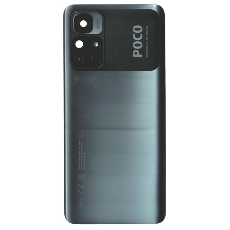 TAPA TRASERA XIAOMI (21091116AG) POCO M4 PRO 5G 2021 NEGRO (CON LENS PARA CAM PRINCIPAL)