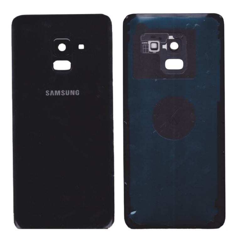 TAPA TRASERA SAMSUNG A8 2018 A530 NEGRO (CON LENS PARA CAM PRINCIPAL)