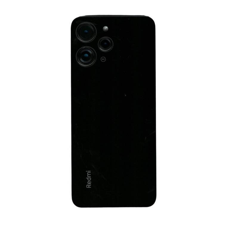 TAPA TRASERA XIAOMI (23053RN02A) REDMI 12 4G NEGRO (CON LENS PARA CAM PRINCIPAL)