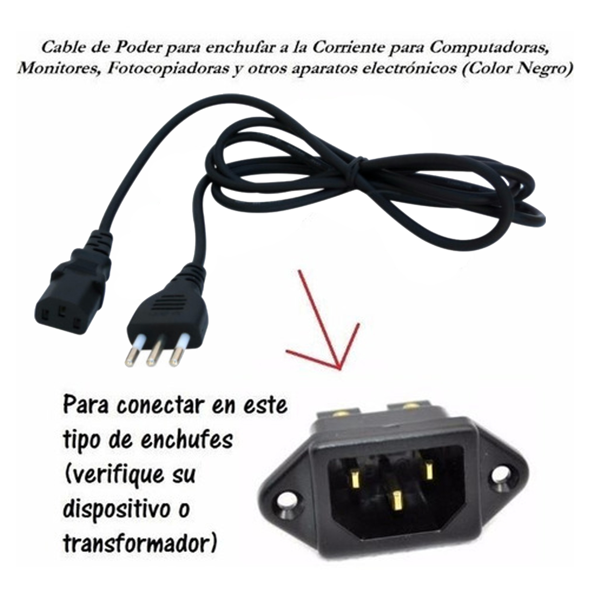 Cable corriente para PC