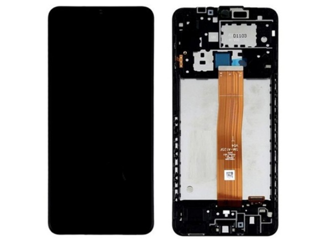 DISPLAY SAMSUNG A127 A12 2021 C/TOUCH NEGRO C/MARCO GH82-26485A