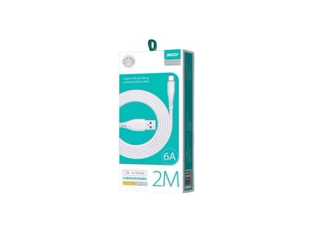 ZEQI CABLE DE DATOS (USB - LIGHTNING) 2M     MODEL: ZE-V29