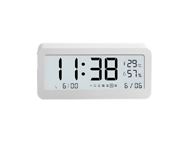 Reloj digital con alarma y termómetro